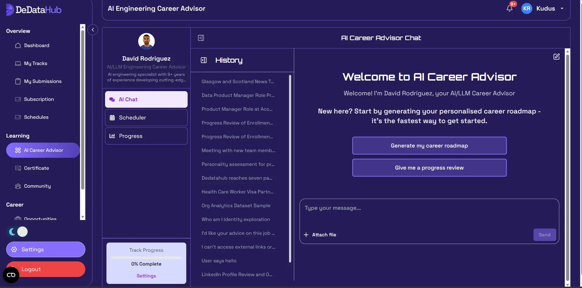 DeDataHub screenshot